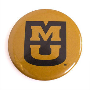 MU Black & Gold Button Magnet