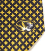 Mizzou Oval Tiger Head Black & Gold Silk Tie