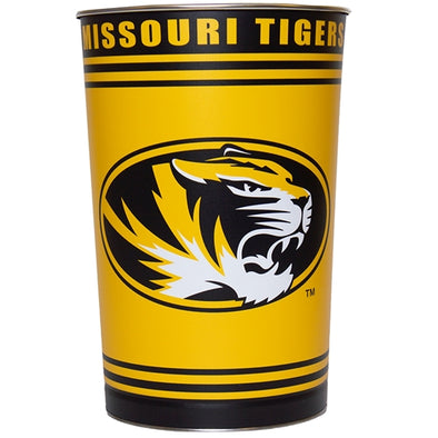 Mizzou Oval Tiger Heads Missouri Tigers Black and Gold Wastebasket