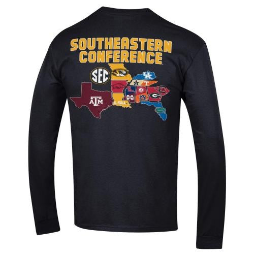 Mizzou SEC All Teams Black Long Sleeve T-Shirt