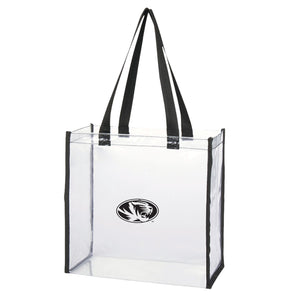Mizzou Game Day Clear Oval Tiger Head Stadium Tote