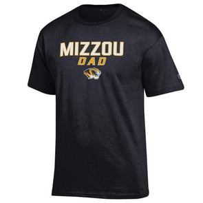 Mizzou Tigers Champion® Dad Tiger Head Black Crew Neck T-Shirt