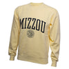 Mizzou Official Seal Yellow Crew Sweatshirt