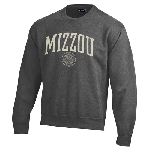 Mizzou Official Seal Charcoal Crew Neck Sweatshirt