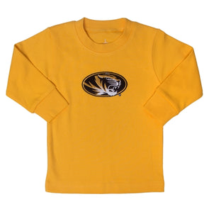 Mizzou Infant/Toddler Oval Tiger Head Gold Longs Sleeve T-Shirt