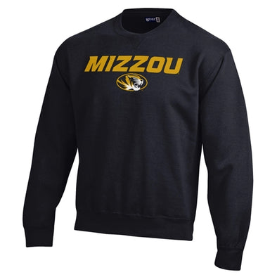 Mizzou Oval Tiger Head Black Crew Neck Sweatshirt