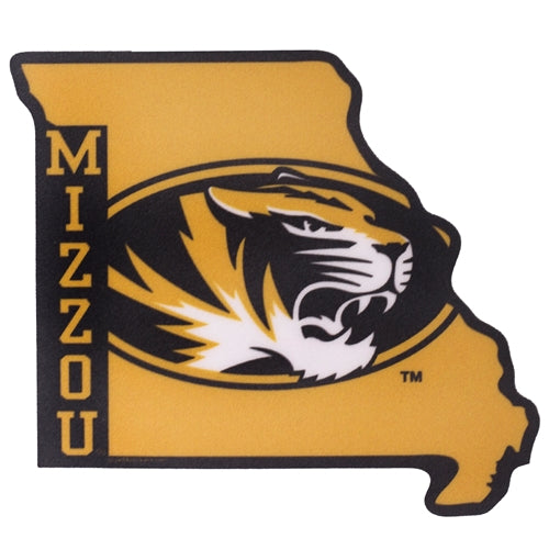 Mizzou State Vinyl Outline Black & Gold Sticker