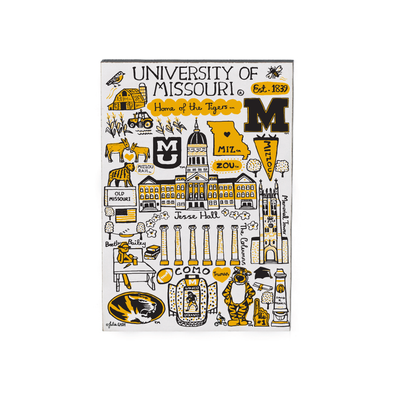 Mizzou Julia Gash Jumbo Wooden Assorted Logo's Magnet