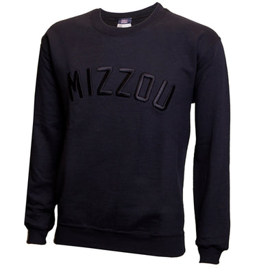 Mizzou Tonal Embroidered Black Sweatshirt