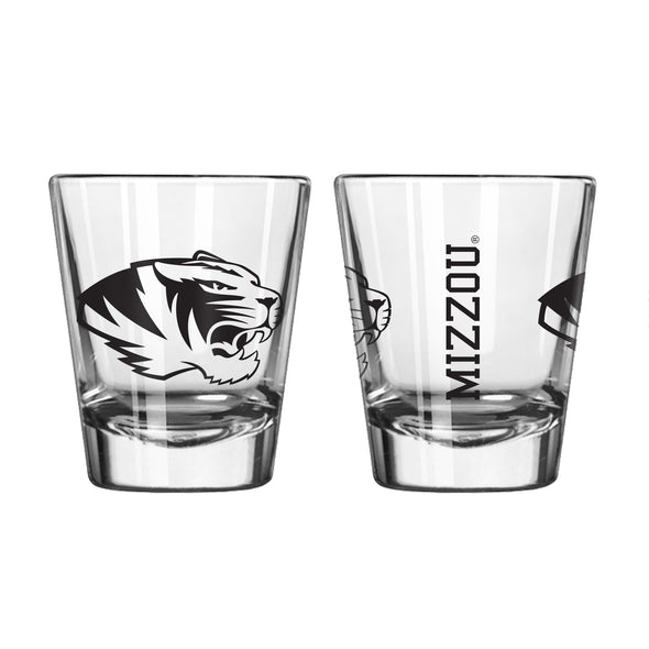 Mizzou Game Day Tiger Head Shot Glass