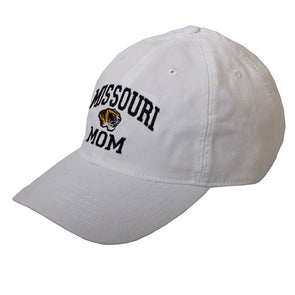 Missouri Mom Tiger Head White Adjustable Hat