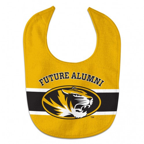 Mizzou Oval Tiger Head Gold Future Alumni Baby Bib