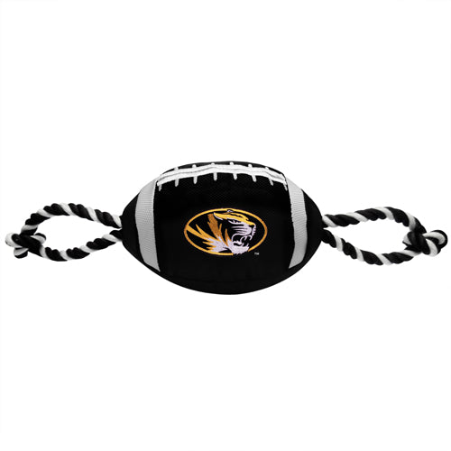 Mizzou Pet Nylon Football with Rope Toy