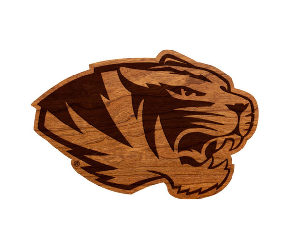 Mizzou Tiger Head Wooden Sign