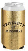 Mizzou Vintage Beanie Logo Gold Metallic Can Holder