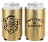 Mizzou Vintage Beanie Logo Gold Metallic Can Holder