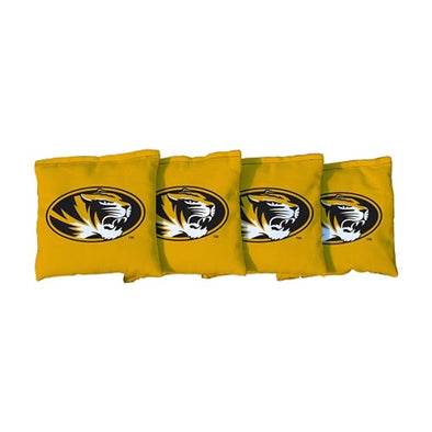 Mizzou Oval Tiger Head Set of 4 Refill Bean Bag Gold