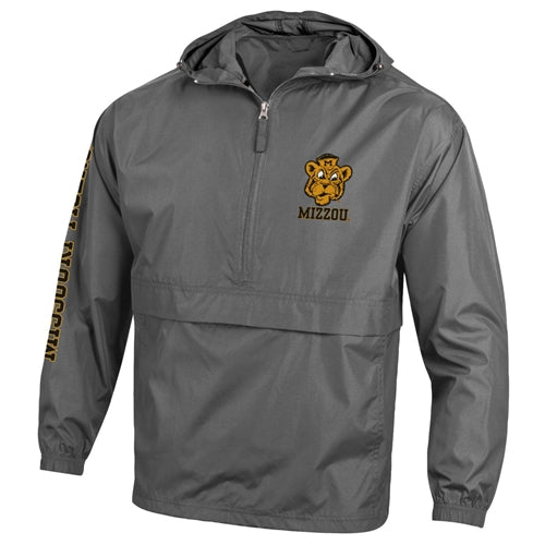 Mizzou Beanie Tiger Champion® Grey Packable Jacket