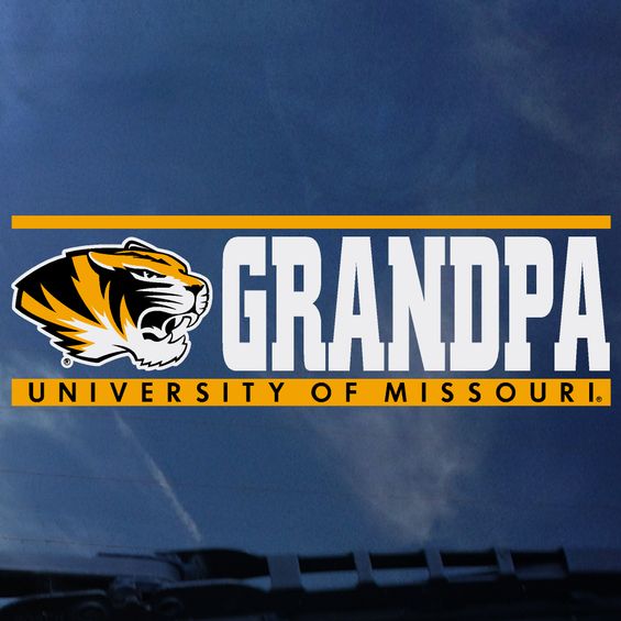 Mizzou Tiger Head University of Missouri Grandpa Decal