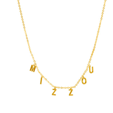Mizzou Eva Charm Gold Necklace