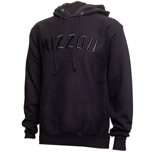 Mizzou Tonal Embroidered Black Hoodie