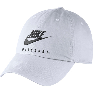 Missouri Nike® 2022 Adjustable Swoosh Oval Tiger Head White Hat