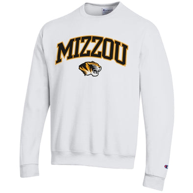 Mizzou Tiger Head Champion® White Sweatshirt