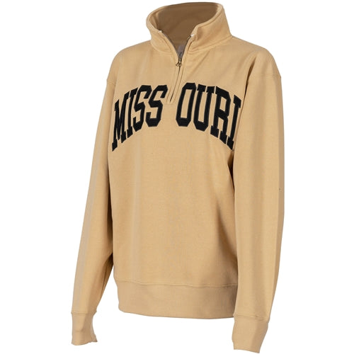 Mizzou Missouri 1/4 Zip Gold Sweatshirt
