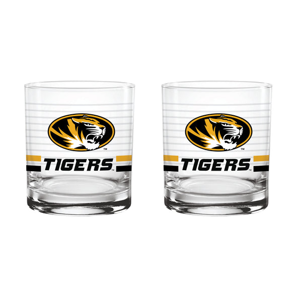 Mizzou Oval Tiger Head Tigers Rocks Glass