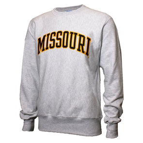 Mizzou Missouri Reverse Weave Tackle Twill Ash Grey Sweatshirt