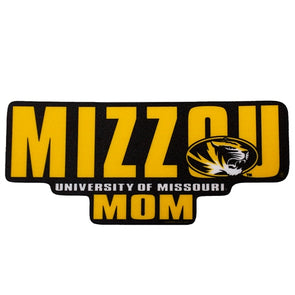 Mizzou University of Missouri Oval Tiger Head Mom Black and Gold Vinyl Sticker