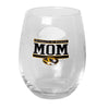 Mizzou Tiger Head University of Missouri Mom Stemless Wine Glass