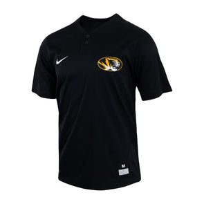 Mizzou Nike® Oval Tiger Head Replica Black Baseball Jersey