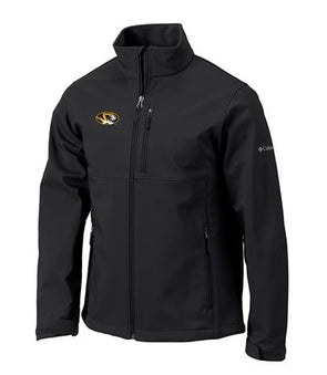 Mizzou Tigers Columbia® Full Zip Ascender Softshell Black Jacket