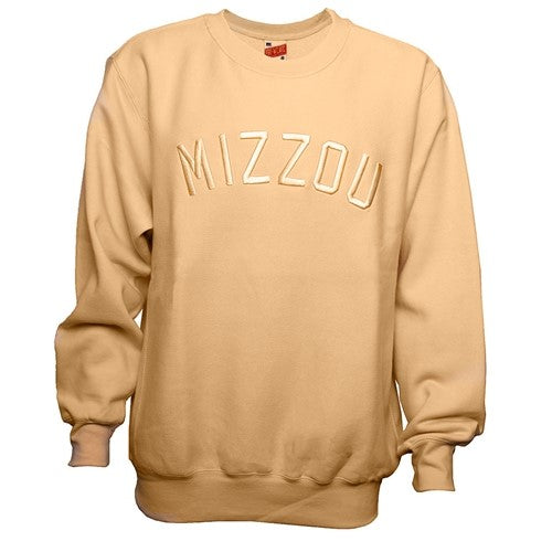 Mizzou Tonal Embroidered Yellow Sweatshirt