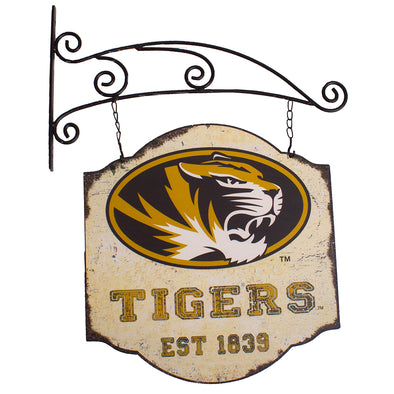 Mizzou Tigers Oval Tiger Head Est 1839 Distressed Cottage Sign