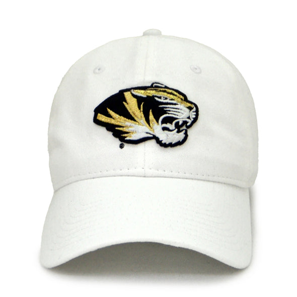 Mizzou Ladies Tiger Head Metallic White Hat