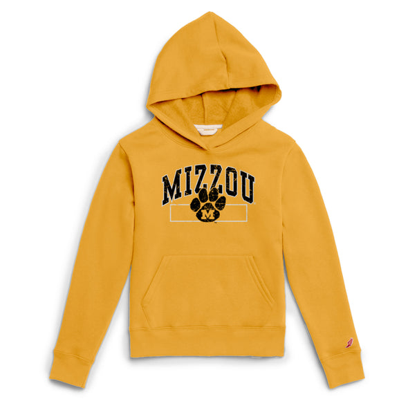Mizzou Vault Paw Logo Gold Youth Hoodie