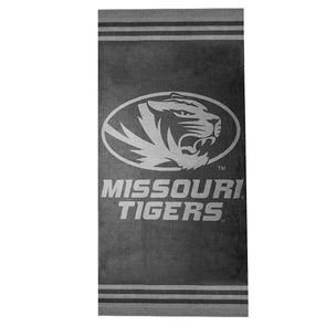 Missouri Tigers Oval Tiger Head Black Beach Towel