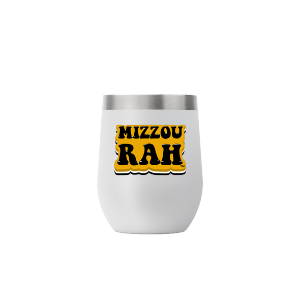 Mizzou RAH Tigers Stemless Light Grey Retro Tumbler