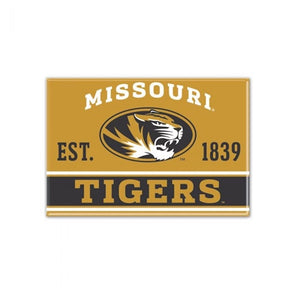 Mizzou Tigers Oval Tiger Head Metal Magnet