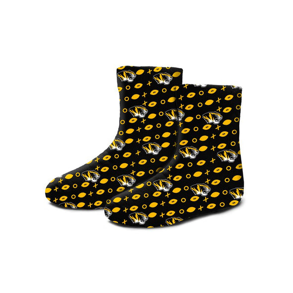 Mizzou Tigers Infant Play Board Tiger Head Black Socks