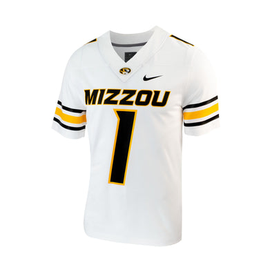 Mizzou Tigers Nike® 2022 Official Replica #1 White Football Jersey