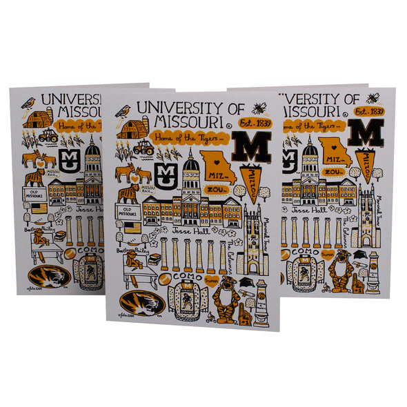 Mizzou Julia Gash Assorted Logo's Note Cards