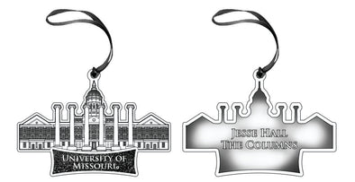 Mizzou Jesse Hall with Columns Pewter Ornament