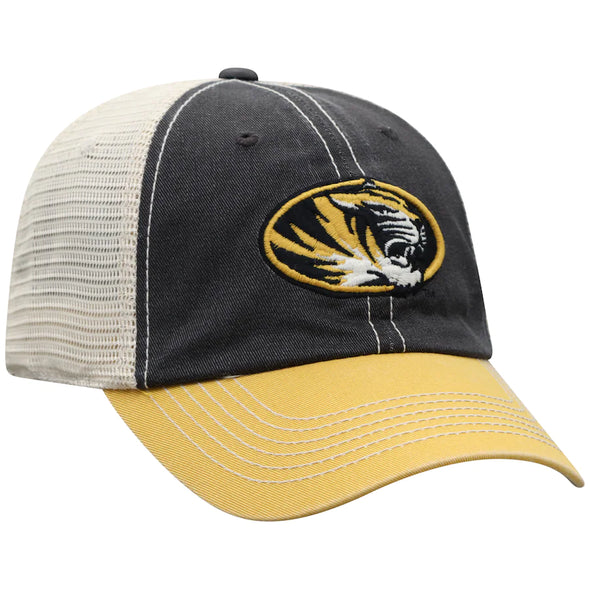 Mizzou Tigers Oval Tiger Head Snapback Off Road Mesh Hat