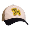 Mizzou Tigers Vault Tiger Logo Khaki Black Washed Snapback Hat