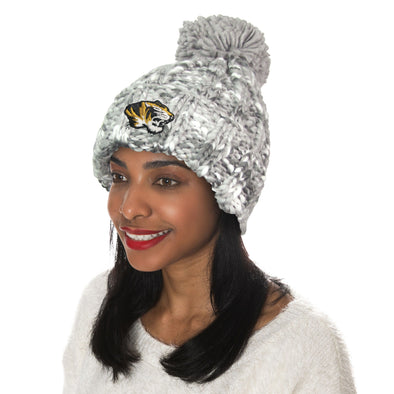 Mizzou Tigers Marled Cable Knit Pom Grey Beanie – Tiger Team Store
