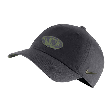 Mizzou Nike® 2022 Tonal Oval Tiger Head American Flag Grey Adjustable Hat