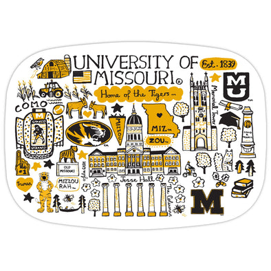 Mizzou Tigers Logos Julia Gash Melamine Platter